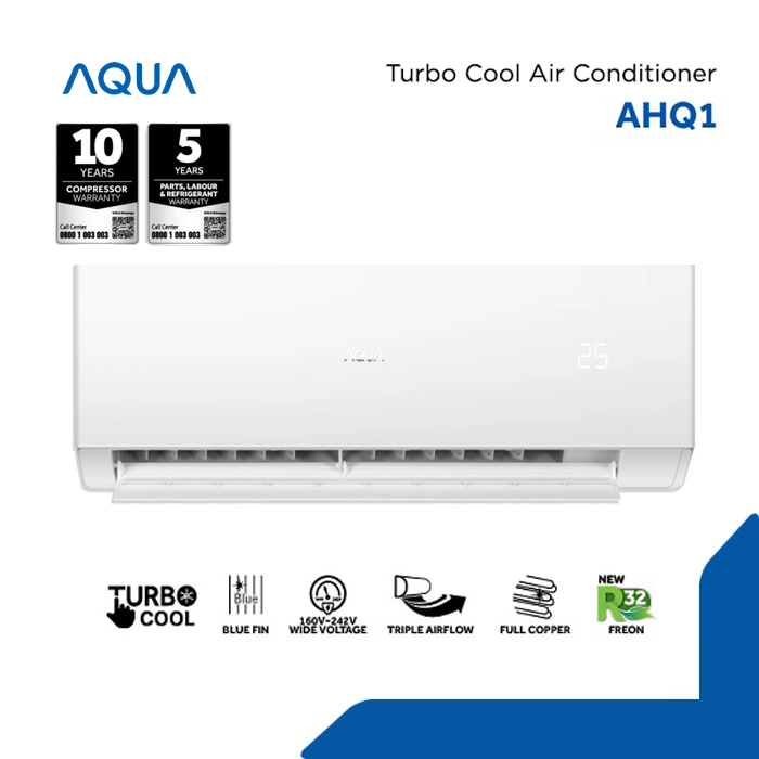 Aqua AC Split Standard Turbo Cool 1 PK - AQA-KCR9AHQ1